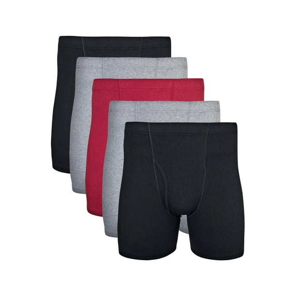 Men Boxer Briefs Polyester Underwear Men 2 Pack Boxer Briefs with Stars Pattern 